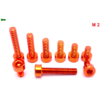 POMARAŃCHOWE ALUMINIOWE ŚRUBY DIN 912 M2